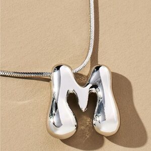Bubble Letter Monogram Necklace